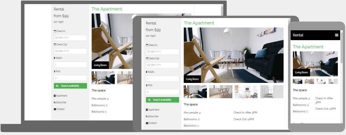 Apartment Rental Шаблон