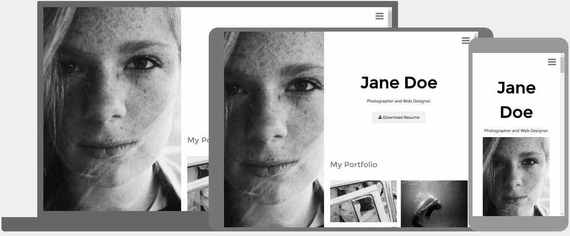 Black and White Portfolio Шаблон